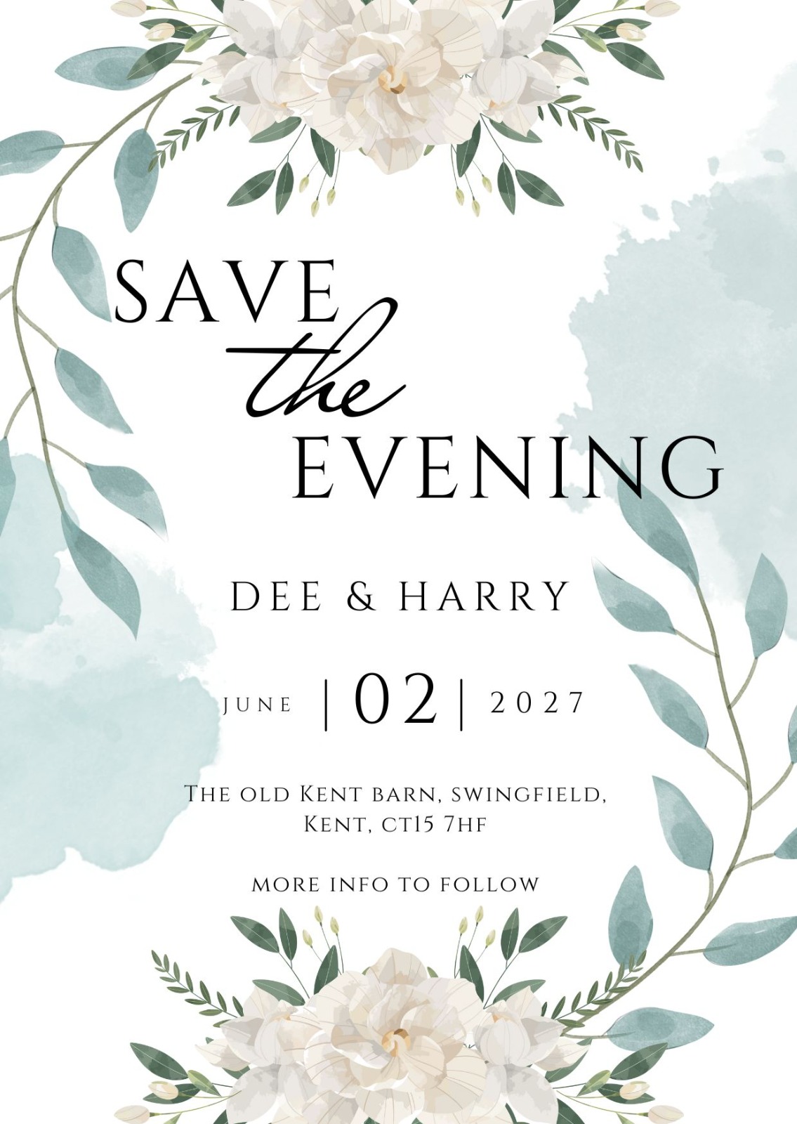 Save the Date - Dee & Harry - June 02, 2027